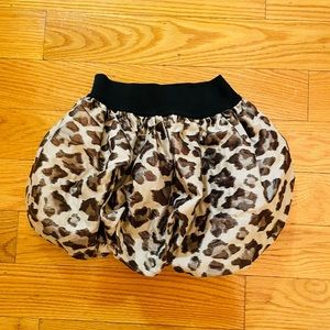 Children’s Place Girls Leopard Bubble Skirt Size S 5/6